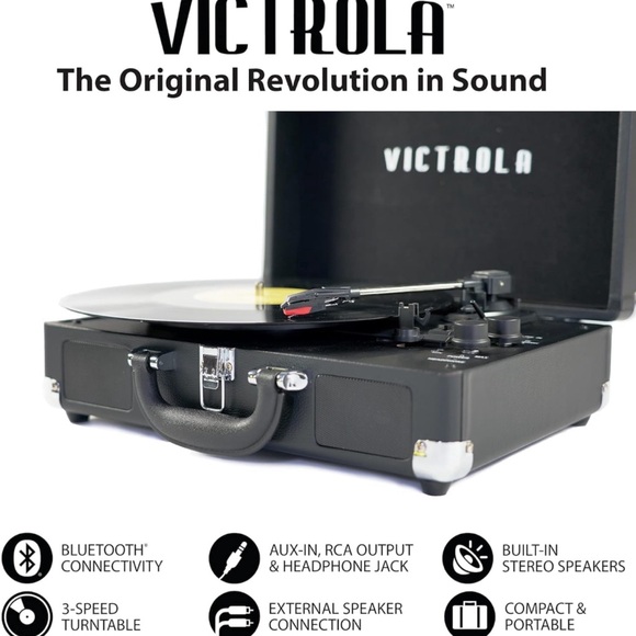 Bluetooth compatible, Victrola record player.. - Picture 4 of 6